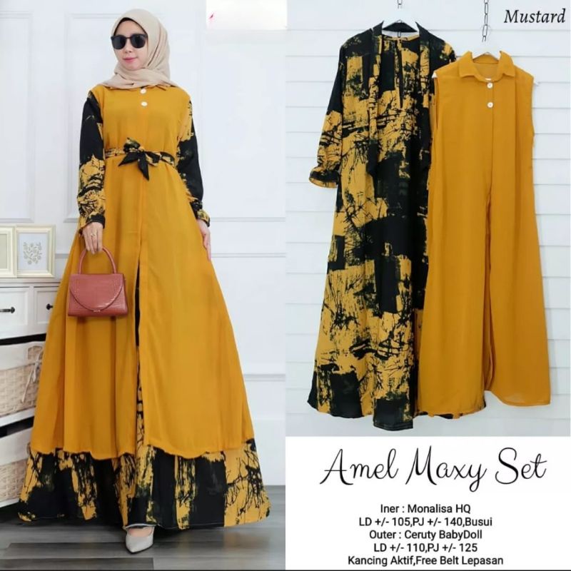 Amel maxy gamis ld 110 gamis cruty babydol lebaran terbaru