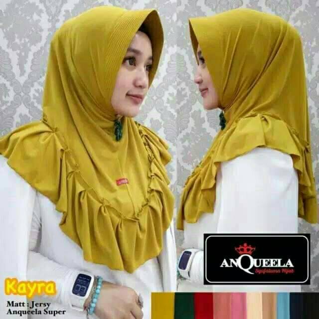 (Bisa COD) Kayra Anqueela Hijab Instan Jersy  Super