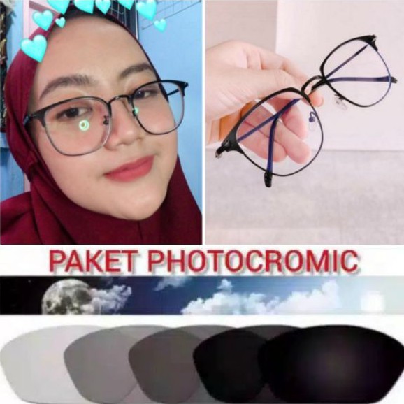 PHOTOCROMIC MODIS TERBARU - KACAMATA  KEKINIAN 0081 KACAMATA MINUS/ BACA ANTIRADIASI