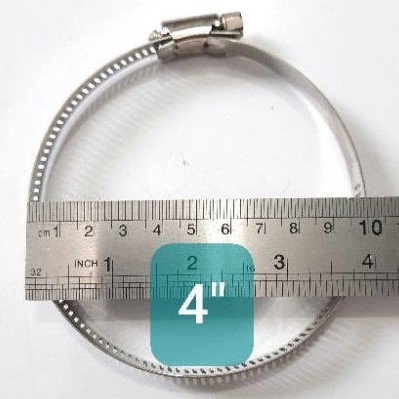 Hose Clamp Klem Selang Stainless 4inci / Selang Fleksibel (D4159)