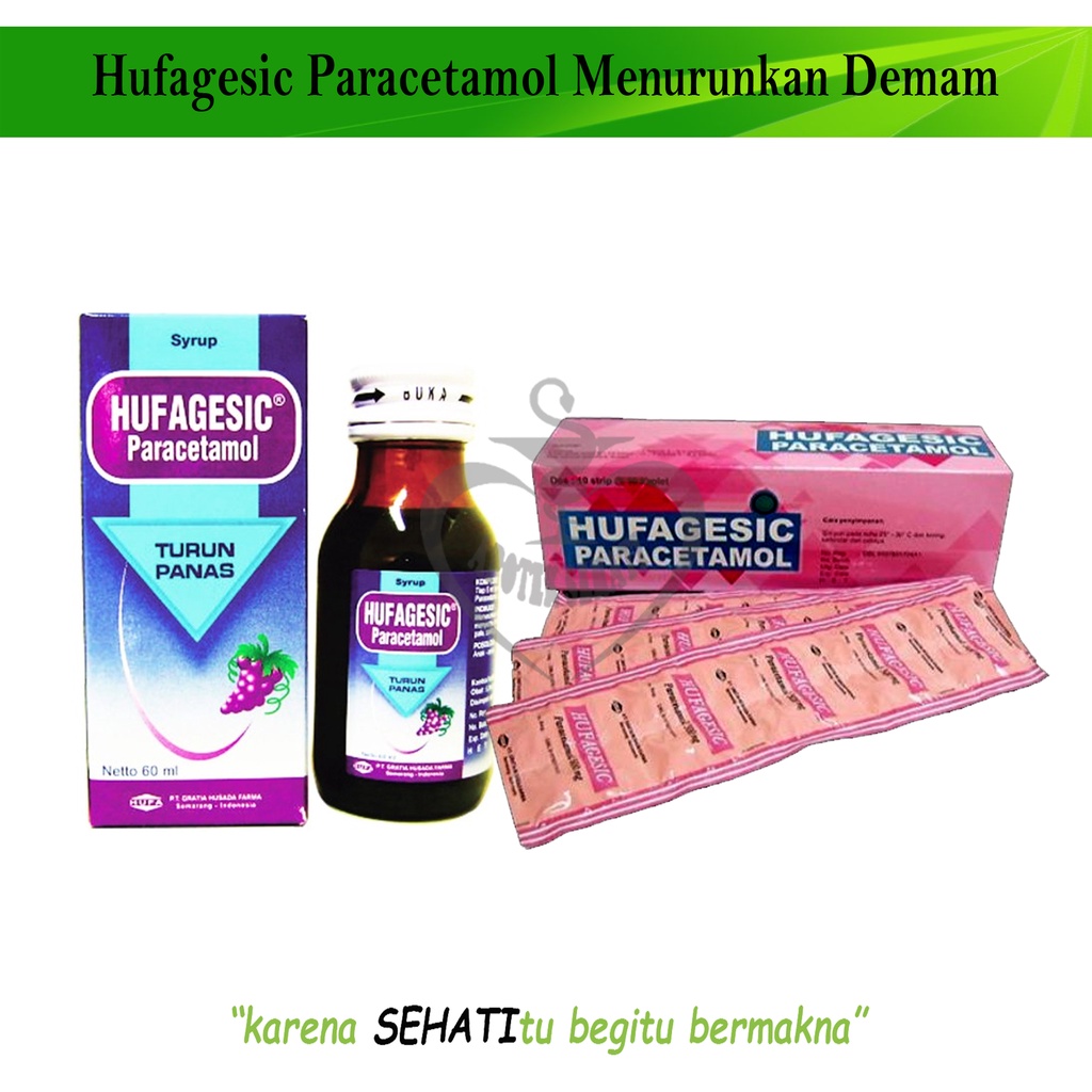 Hufagesic Paracetamol Syrup Tablet Menurunkan Demam