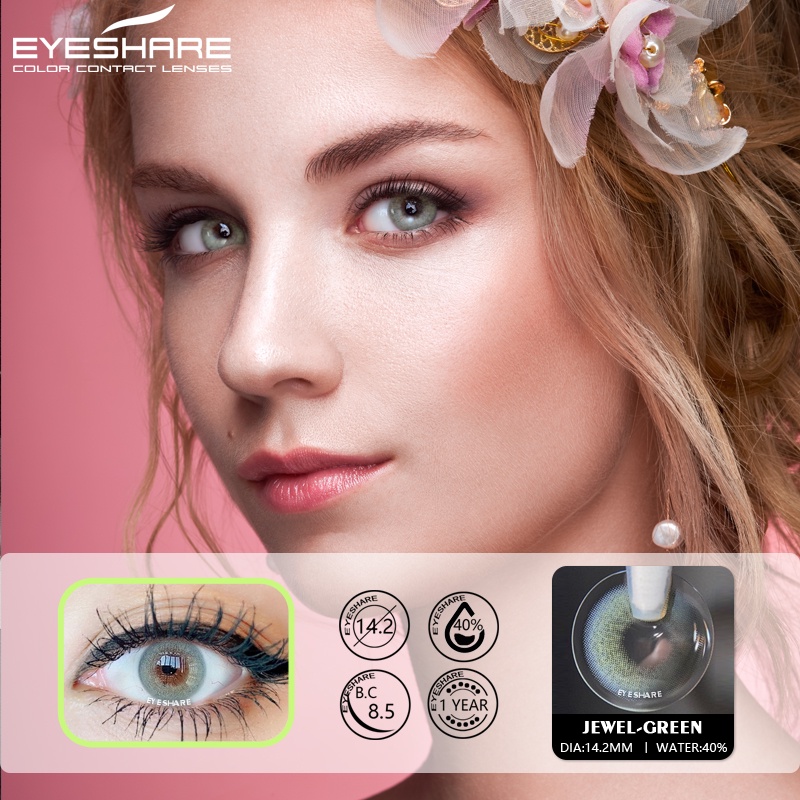 SRS (COD YES) lensa mata softlens dan alat 14.5mm softlens natural korea NORMAL GRATIS TEMPAT SOFLEN softlens minus jarak jauh (0.00) FREE LENSCASE JEWEL BROWN BLUE