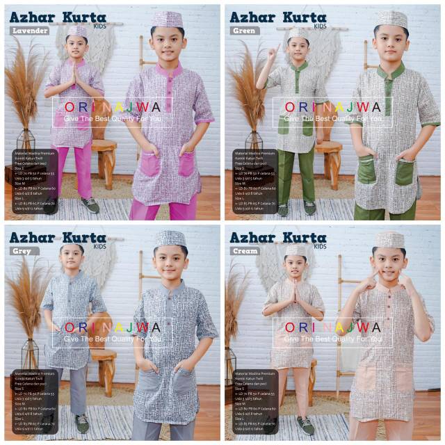 KOKO ANAK KURTA READY S.M.L FREE PECI ORI NAJWA