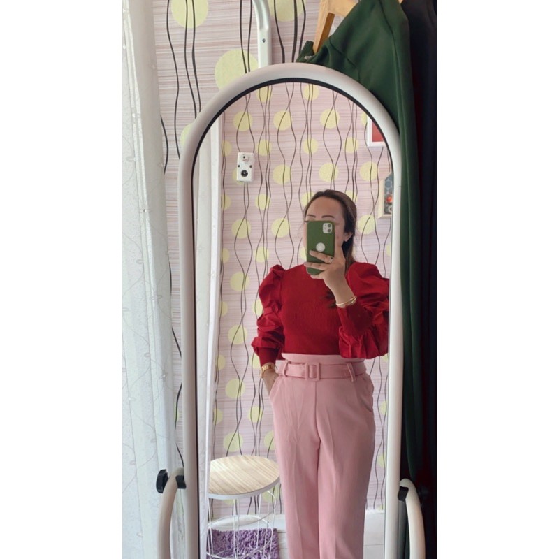 blouse puff import lengan balon