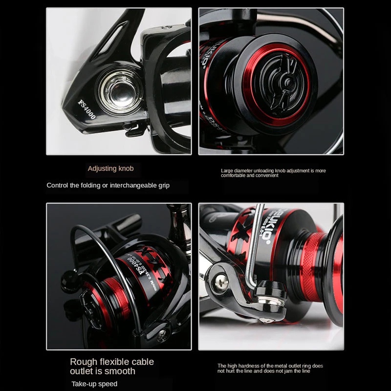 Reel Pancing Metal DEUKIO DS AR 2000-7000 Max Drag 30lb Knob Metal Kekuatan Tinggi Body Mewah Max Drag Fishing Reel / Penggulung Senar Pancing 30kg 2000-7000 Bahan Metal