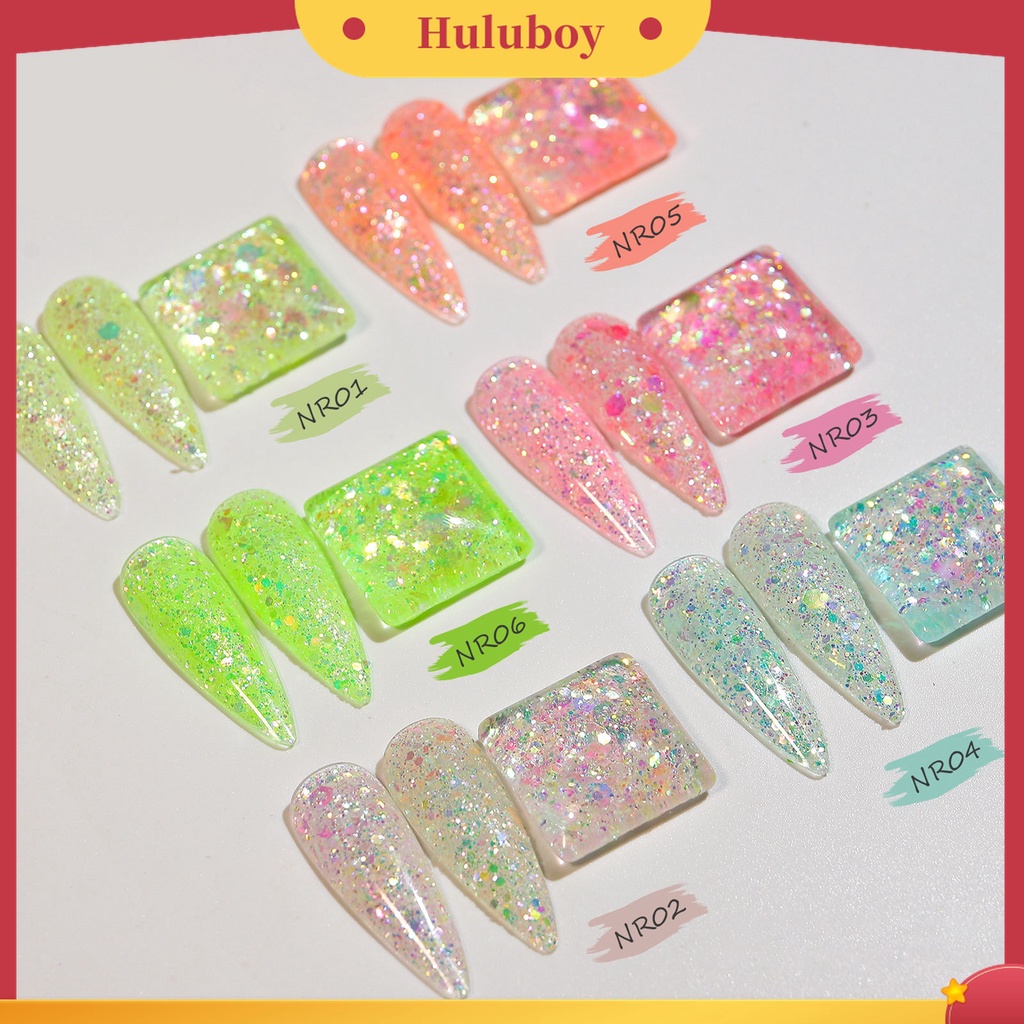 Huluboy Huluboy♡ Ornamen Bubuk Glitter Sequins Untuk Dekorasi Nail Art