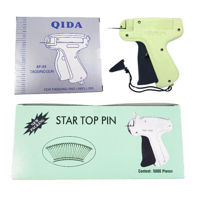 

TAG GUN QIDA + ISI 5000 PCS PAKET TEMBAKAN LABEL BAJU - Lima Belas mm
