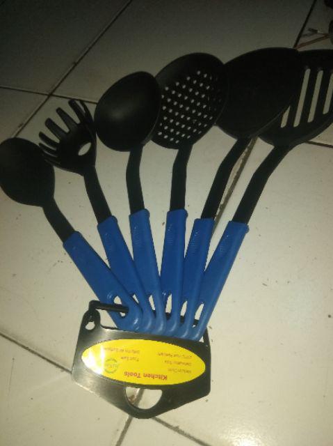 [cod] Sodet Set Warna Isi 6 Pcs / Kitchen Tools / Peralatan Masak Sutil Spatula Centong