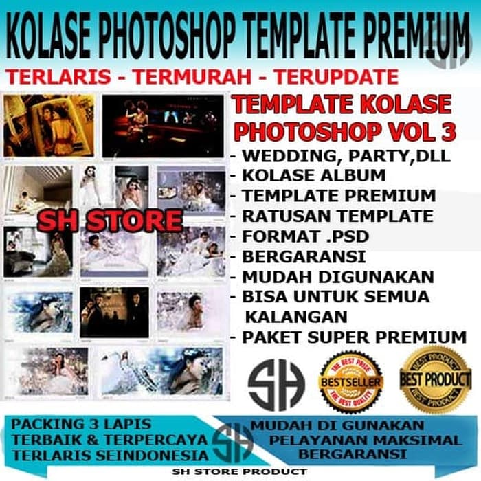 Paket Template Wedding psd photoshop Kolase jilid 3