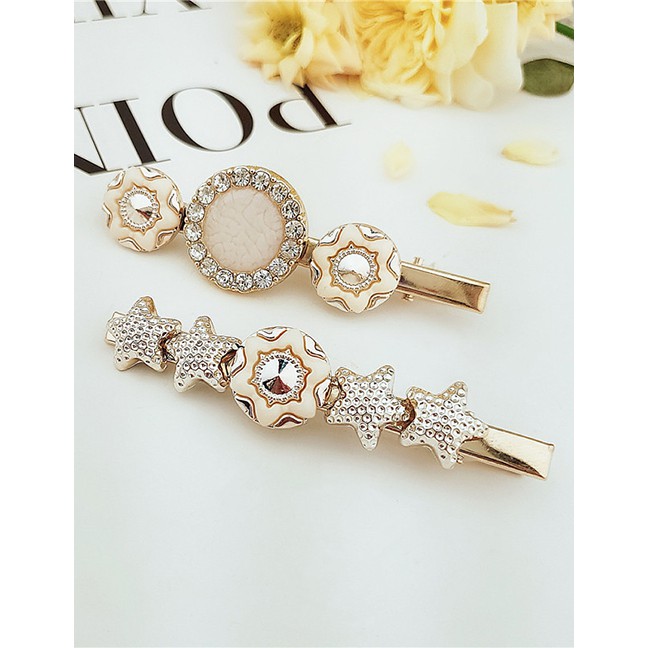 LRC Jepit Rambut Fashion Gold Flower Starfish Alloy Hair Clip F62029