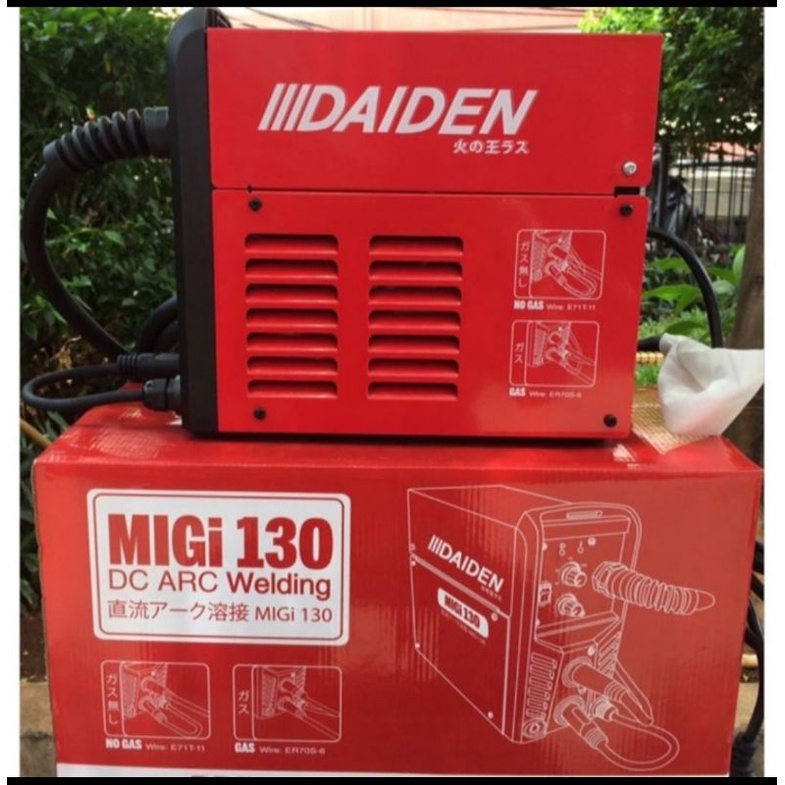 DAIDEN MESIN LAS MIGI MIG MAG 130A MESIN LAS CO2 FLUX CORE GASLESS