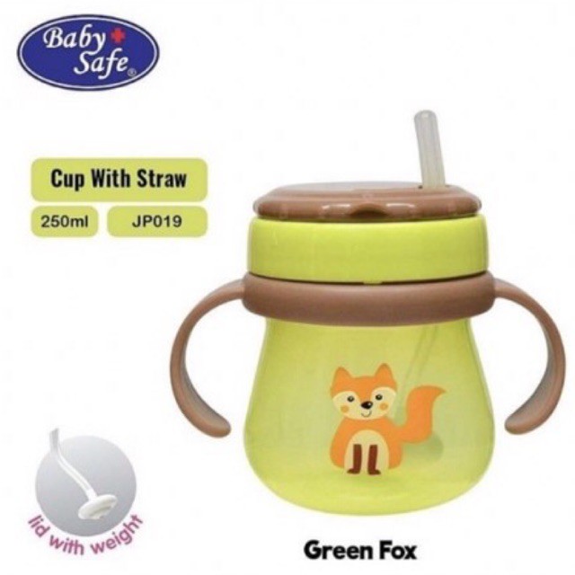 Baby Safe Training Cup With Straw JP019 / Gelas Botol Minum Sedotan Bayi