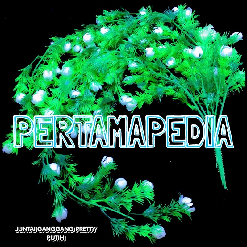 JUNTAI GANGGANG PRETTY PRITI/Bunga Plastik/Bunga Gantung/Bunga Hiasan/Bunga Dekorasi/Bunga Tempel-JUNTAIGGPRETTYPUTIH