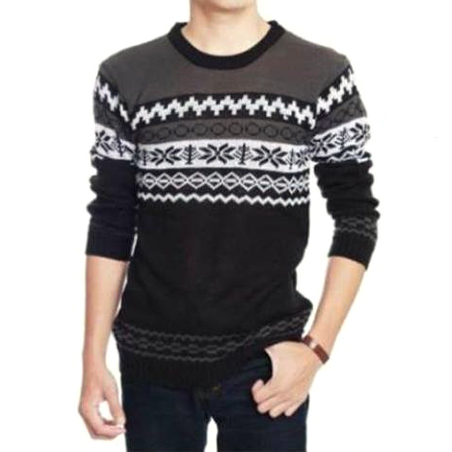 SWEATER PRIA Rajut BLACKY TRIBAL HIGHT QUALITY