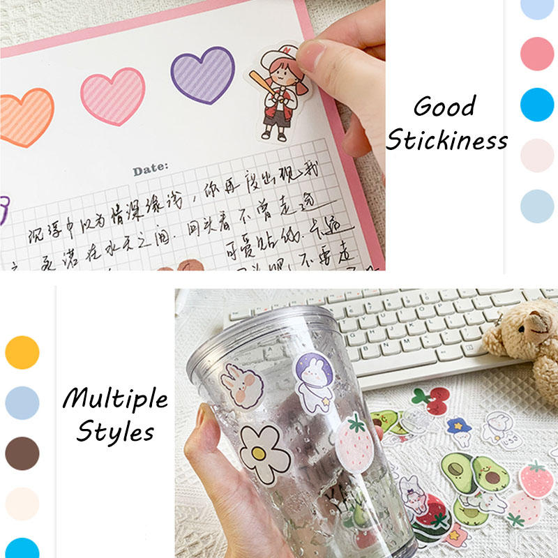 (Hot Sale) 40 Pcs Stiker Motif Kartun Perempuan Lucu Untuk Dekorasi Kalender / Handbook