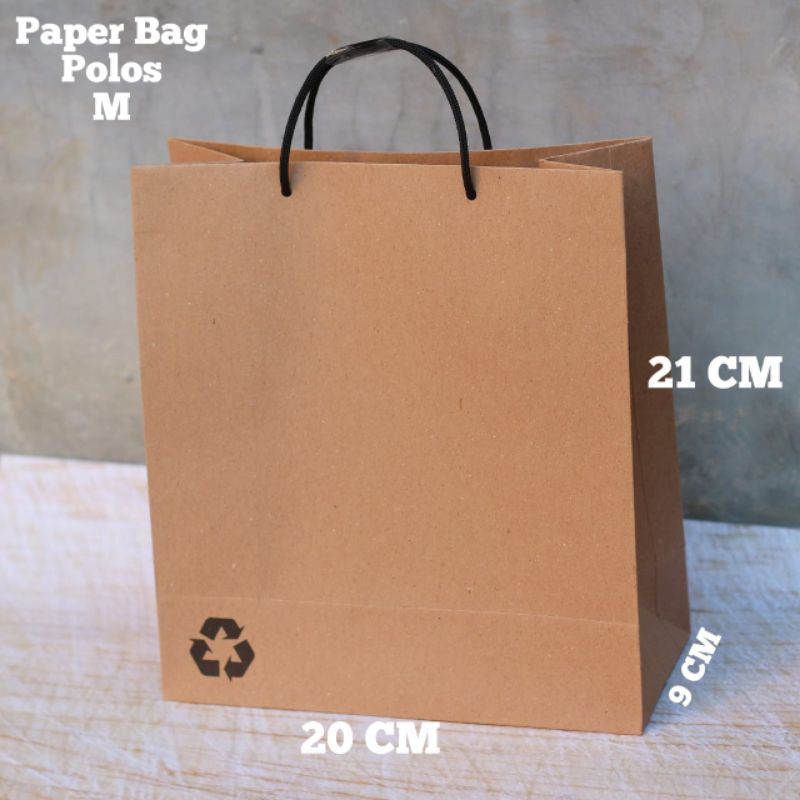 Jual Paper Bag Polos Size M (pembelian Per 100 Pcs) | Shopee Indonesia