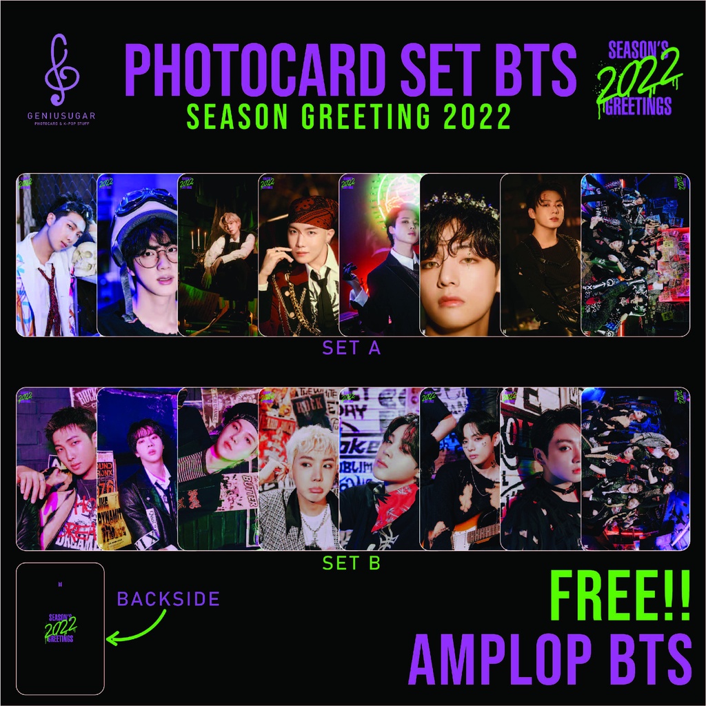 [BTS] PHOTOCARD SET SEASON GREETING 2022 BTS