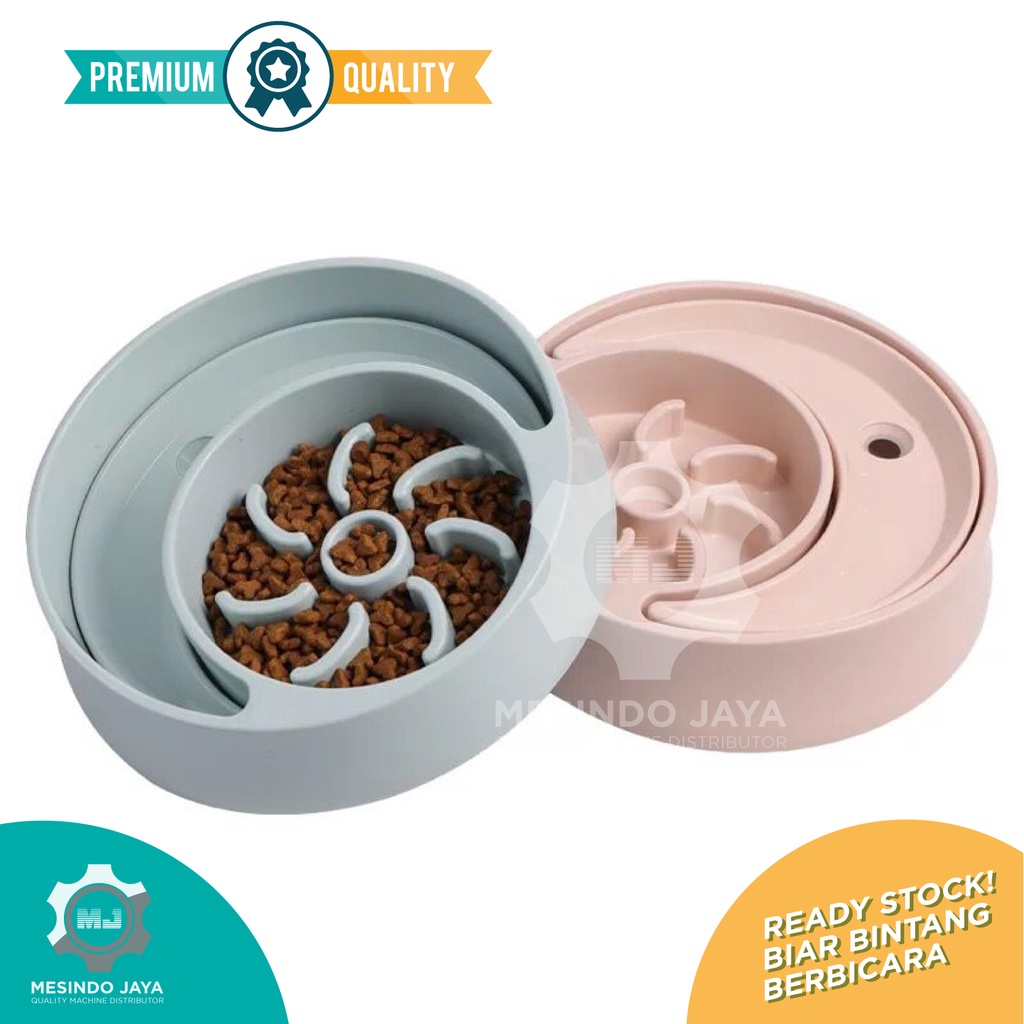 Tempat Makan Mangkuk Anjing Kucing Slow Feeder Anti Sedak Pet Bowl