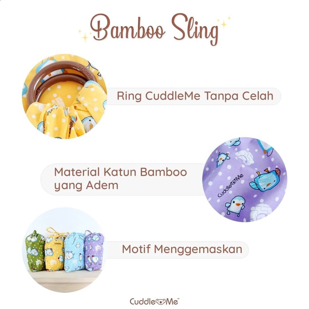 CuddleMe Ring Sling Bamboo Baby Sling Gendongan Jarik Bayi Modern
