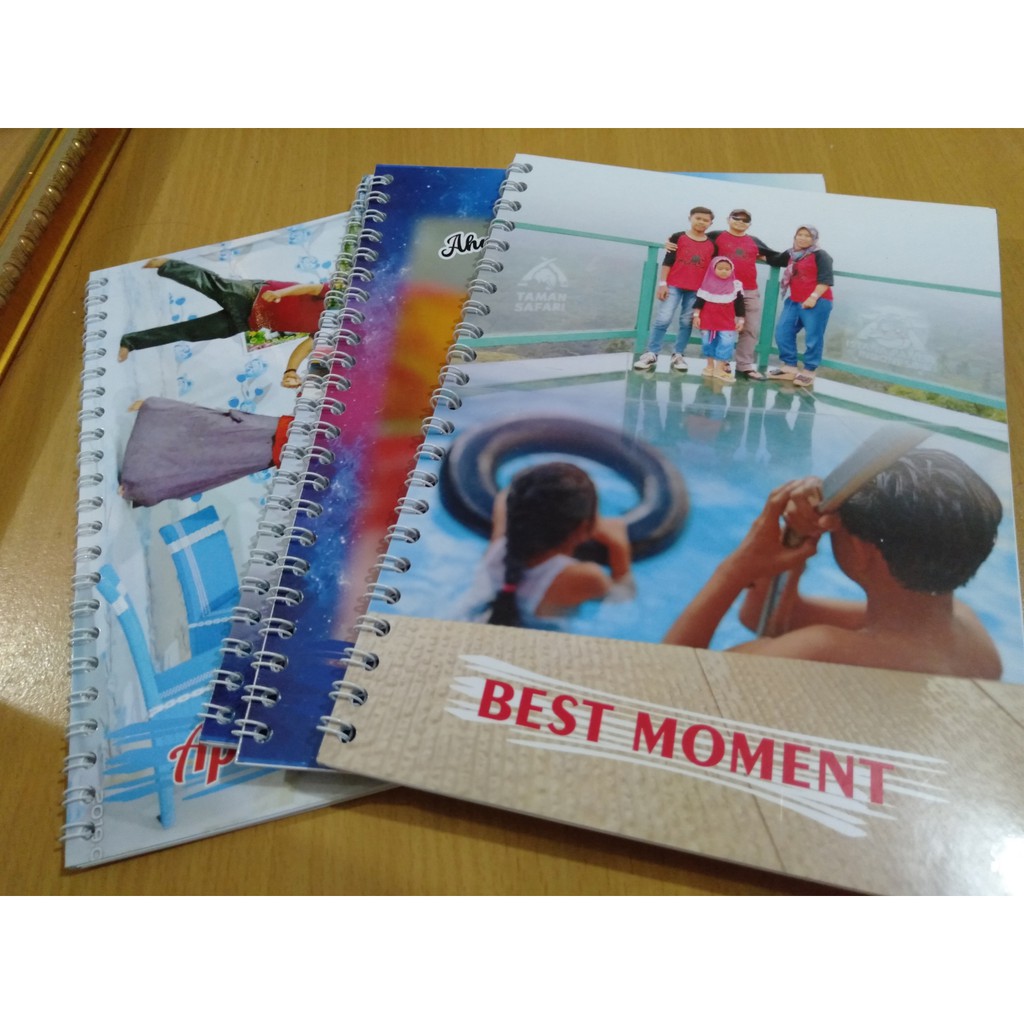 Photobook cetak foto album grid jilid spiral