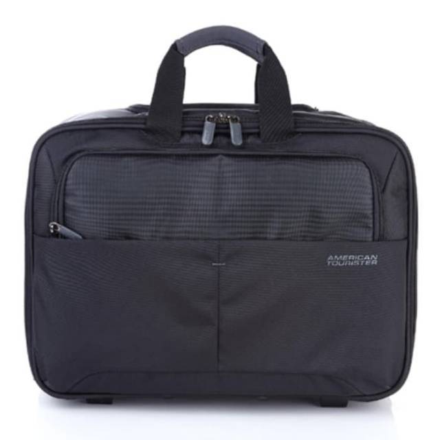 Tas pilot Laptop American Tourister Speedair Rolling Tote Black