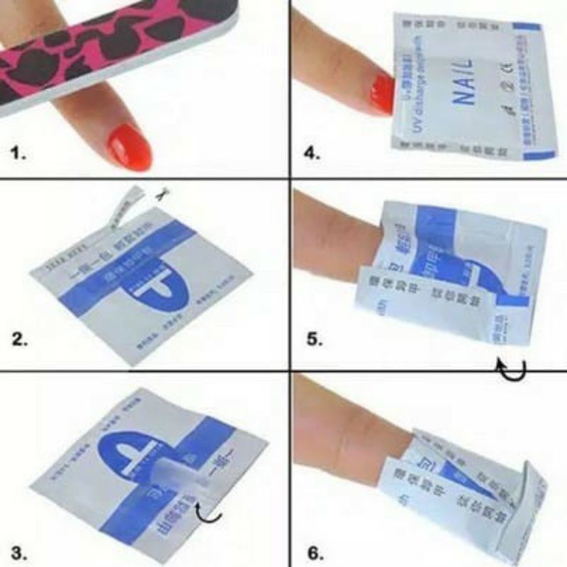 NUG (1PCS) UV Gel Nail Polish Remover &amp; Cleaner Wraps Foil Wipe Penghapus Kutek Gel