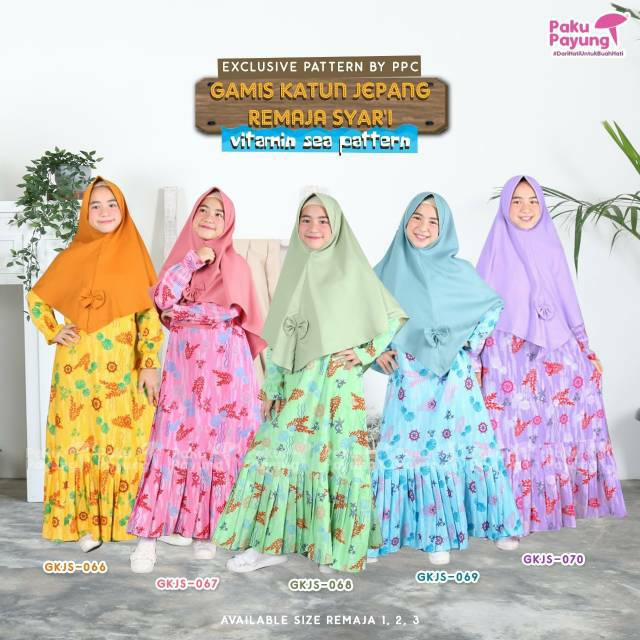 GAMIS ANAK KATUN JEPANG SYARI KIDS & REMAJA