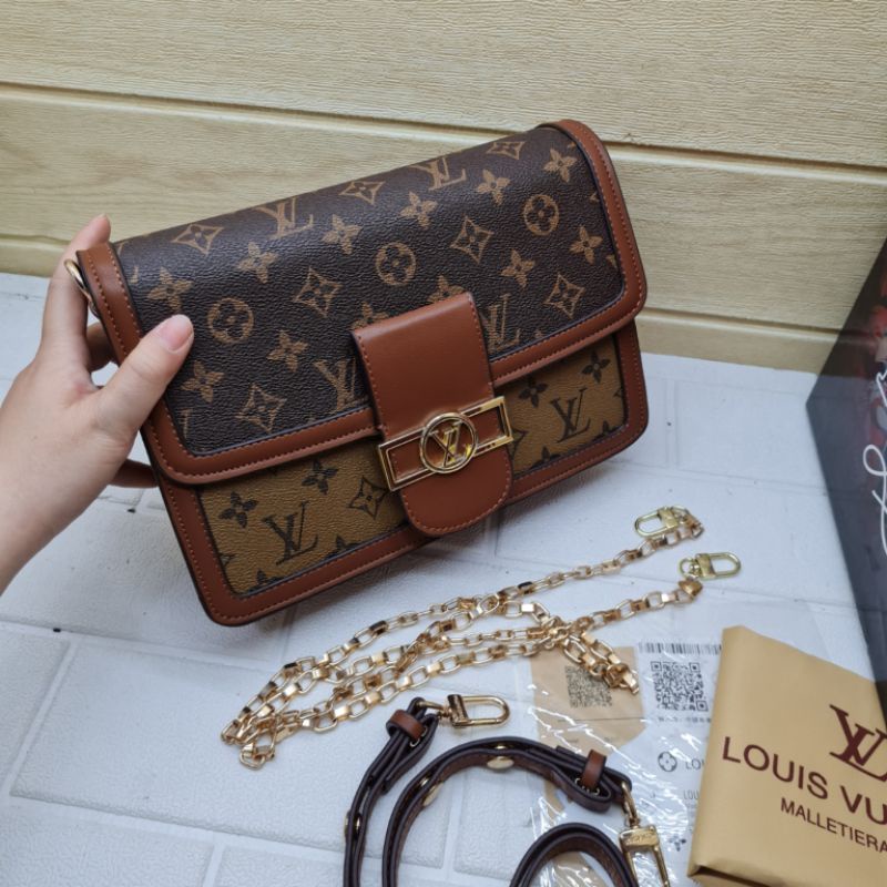 LV dauphine / tas brandad import lv / tas lv dauphine premium free box / tas selempang lv