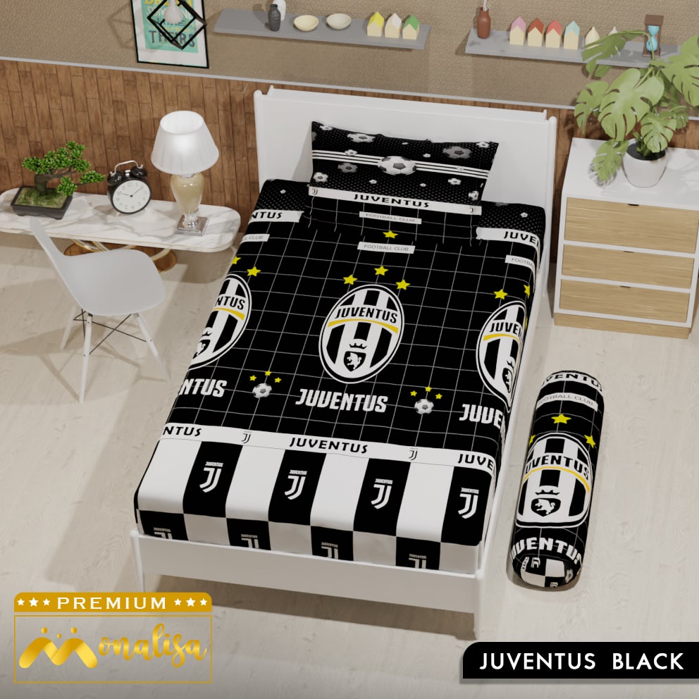 Monalisa Premium Sprei Uk 90/100/120 - Juventus Black