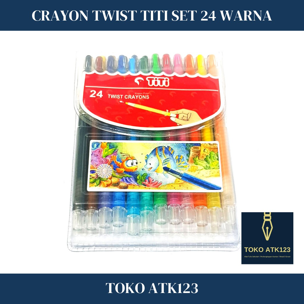 Twist Crayon Merk TiTi Set 24 Warna