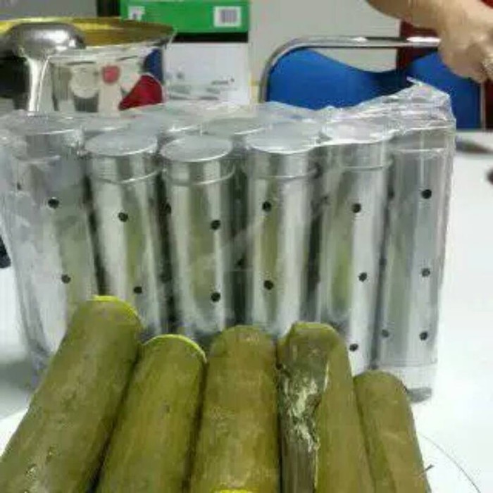 Loyang Selongsong Bumbung Cetakan LONTONG Buras Kue Lupis Lopis Lemang Ketan Arem Alumunium Stainles