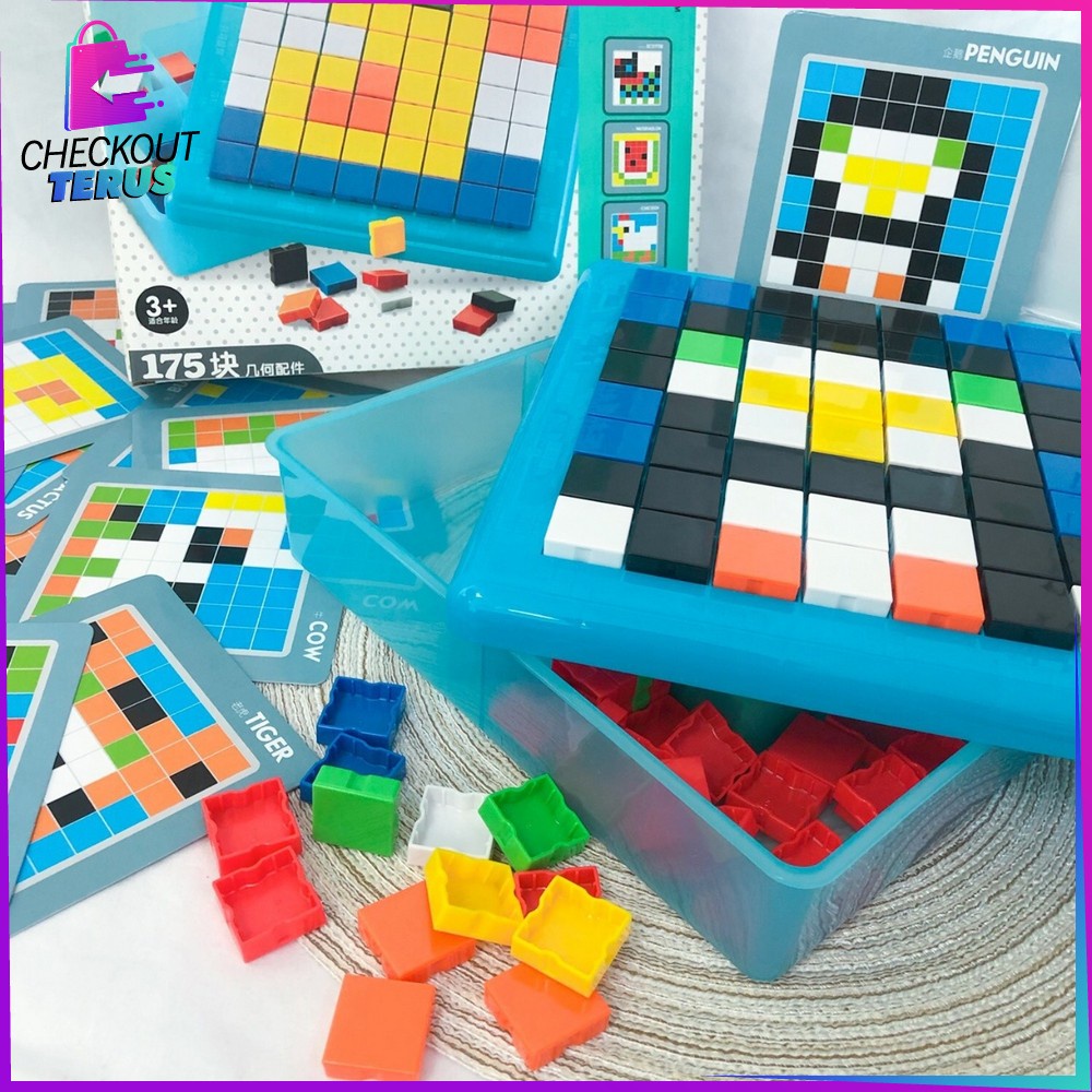 CT M165 M166 M170 Mainan Edukasi Anak Puzzle Balok Susun Mainan Anak Memory Game Melatih Daya Ingat Anak