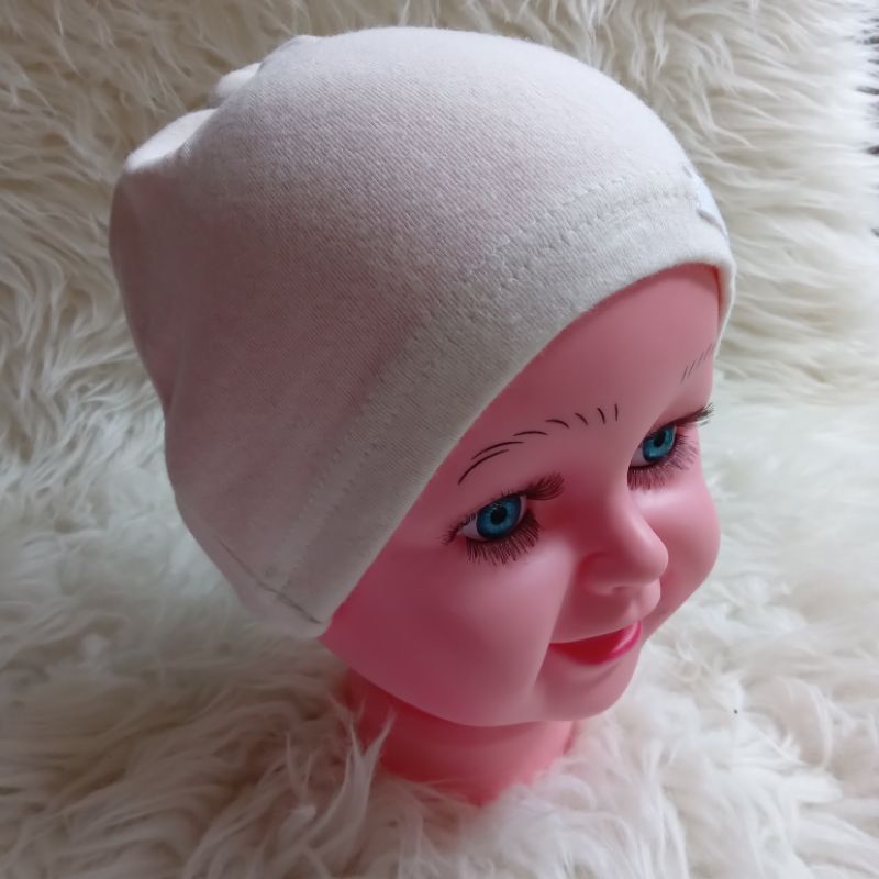 Topi Preloved PL Anak Bayi Laki Laki Cowok-Krem 0-6m