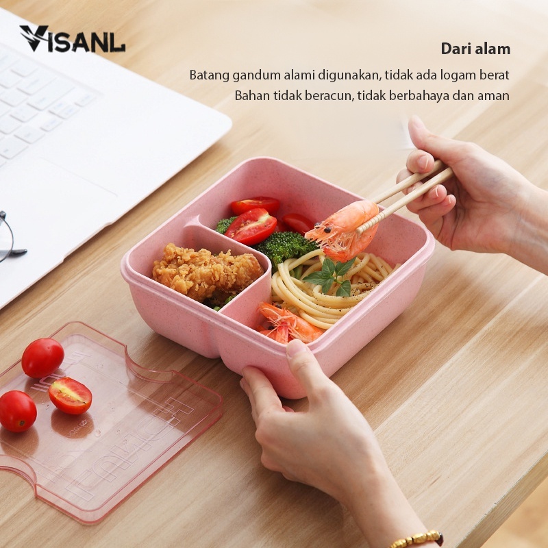 Kotak Makan Transparant Bento Box 1100ml / Tempat Makan Lunch Box BPA FREE VS-59