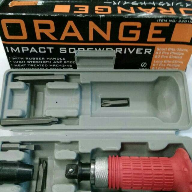 Obeng ketok putar/vesel orange