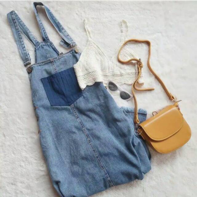 ERINA OVERALL JEANS | CATHY OVERALL JEANS | MIDI OVERALL JEANS RAWIS