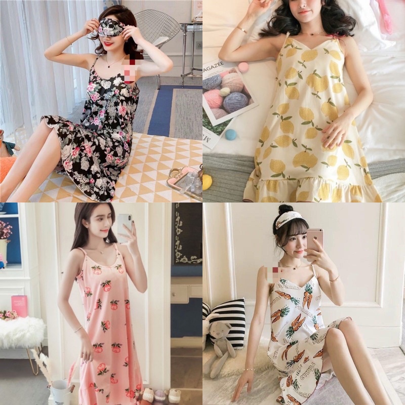 Daster Sexy Wanita Tali Kecil Include Cup Bra