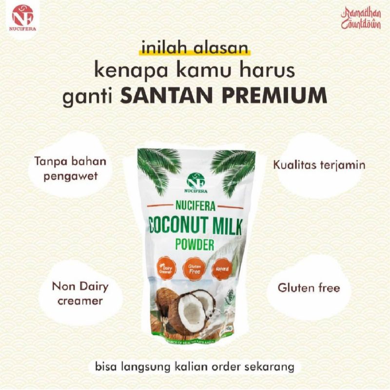 

COCONUT MILK POWDER NUCIFERA LEMAK TAMBAHAN MPASI (SANTAN KELAPA BUBUK)