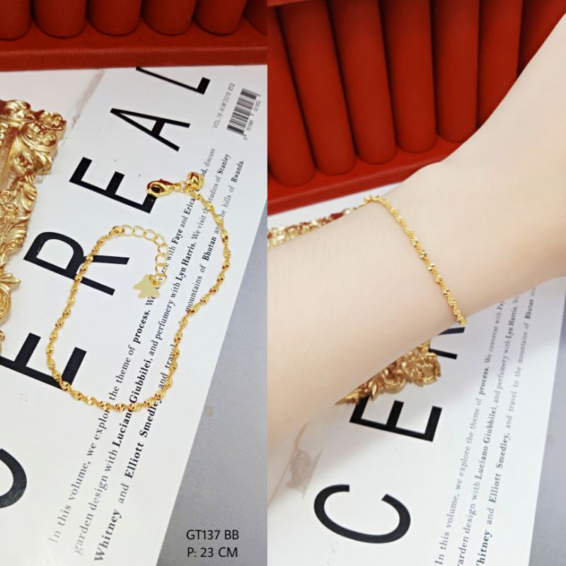 Gelang Xuping Wanita Plintir Gold GT137 M