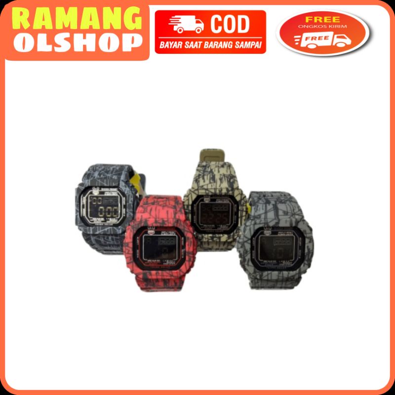 Jam tangan wanita sport rubber anti air