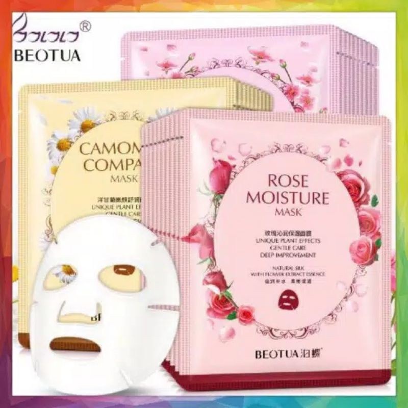 L3 Masker Wajah Beotua Unique Plant Mask | Face Mask Cherry Buah | Facial Pemutih Pelembut Wajah