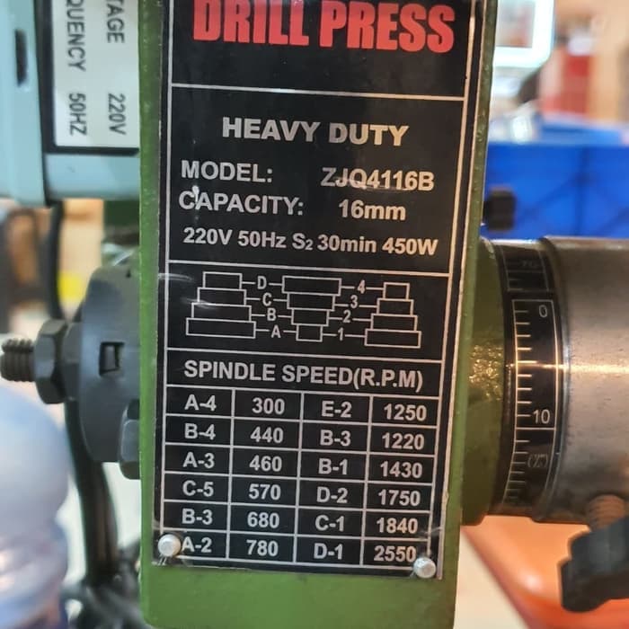 bor duduk drill press 16mm body tinggi merk west king