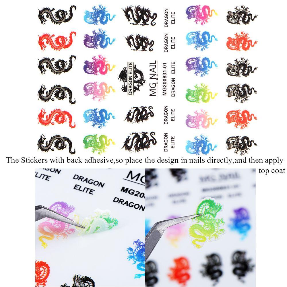 Preva 3D Nail Art Sticker Kuku Kecantikan Manicure Decor Transfer Air Stiker Bunga Kupu-Kupu Stiker