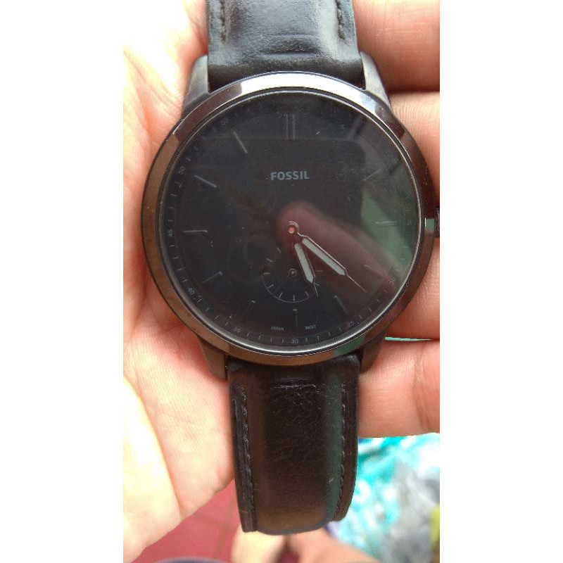 Jam Tangan Fossil Minimalist Black Original