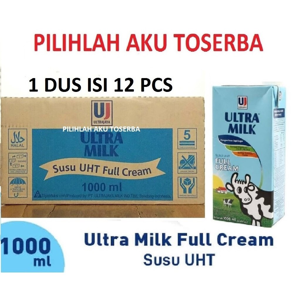 SUSU ULTRA FULL CREAM 1 LITER - (1 DUS ISI 12 PCS)