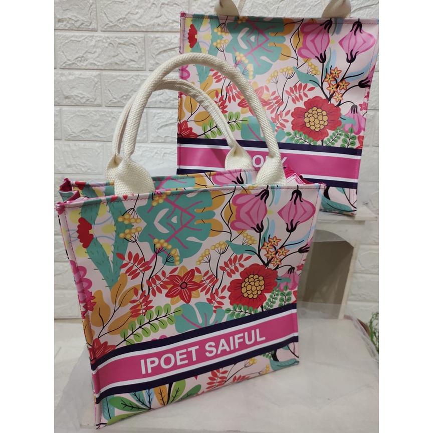 Tote bag custom nama/Resleting/Tas Custom/Goodiebag/Souvenir Tas/Souvenir Custom