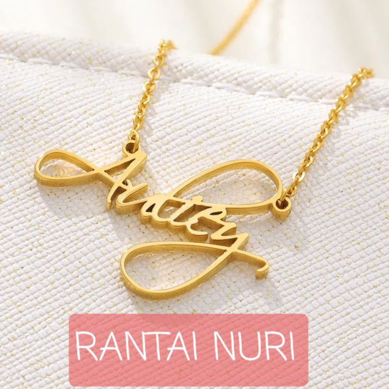 Kalung Nama Perhiasan Nama Gold atau Silver PGM (KN38)