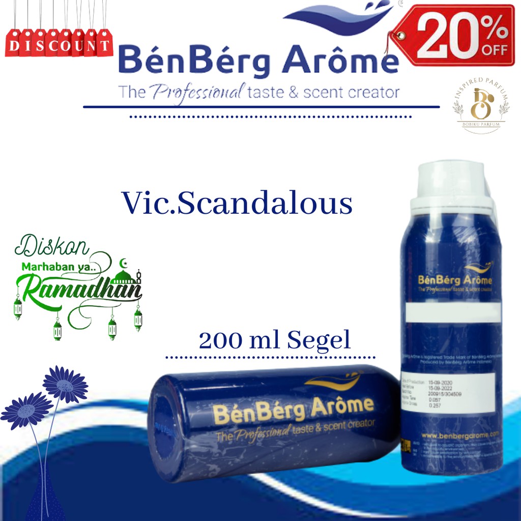 BIBIT PARFUM MURNI  VICTORIA SCANDALOUS SENSUAL NIGHT // BENBERG 200ML SEGEL