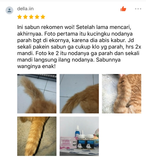 Posha_cat Degreaser kucing | angkat minyak , kerak &amp; noda | atasi stud tail | deep cleansing pink soap