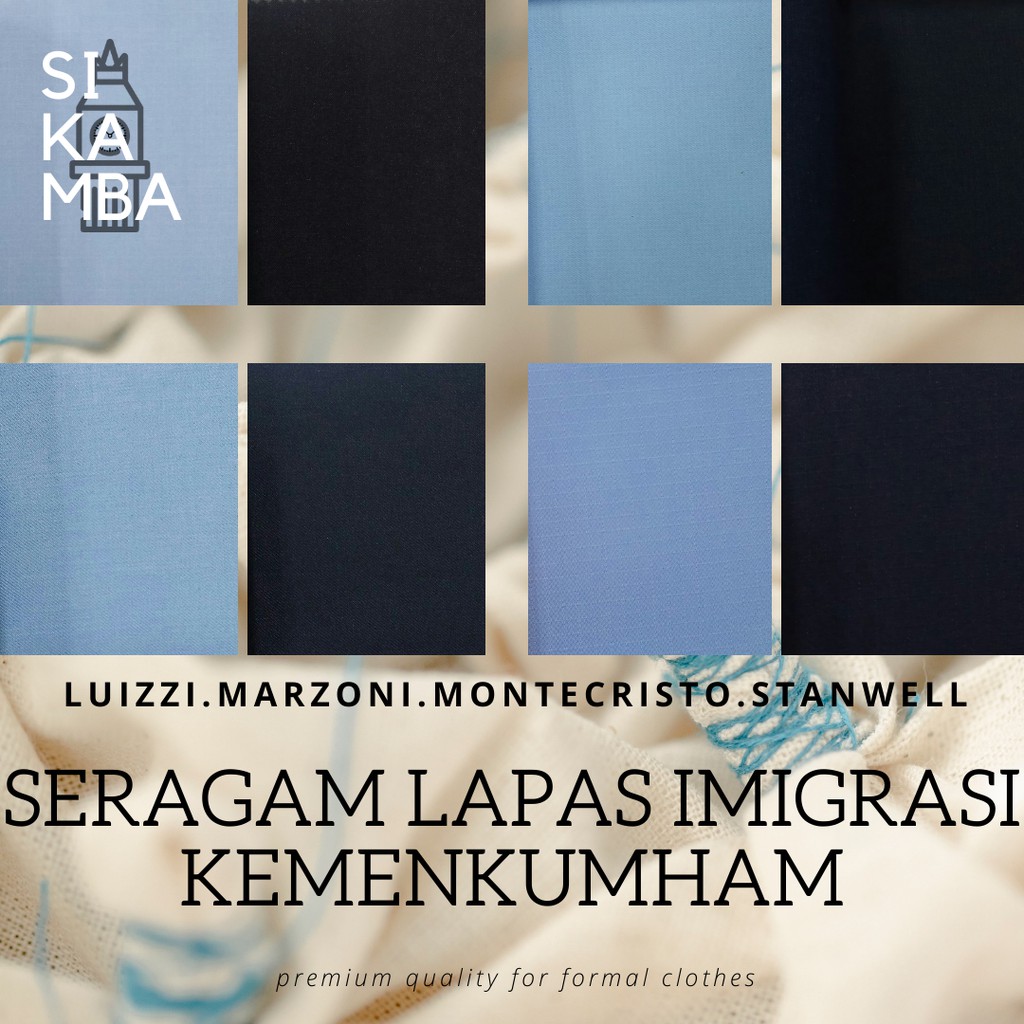 Kain Seragam Lapas Imigrasi Kemenkumham - MONTE CRISTO - Luizzi - Marzoni - Stanwell kotak